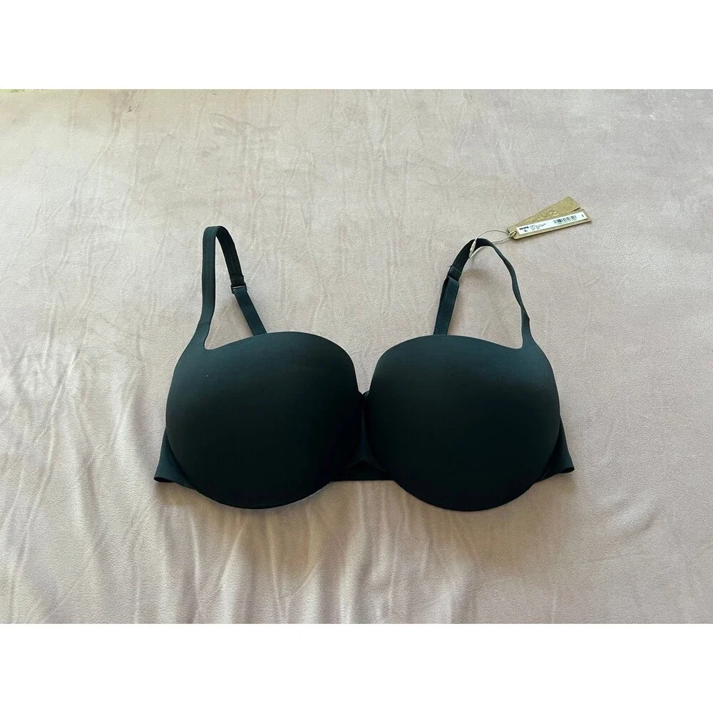 SKIMS BALCONETTE PUSH-UP BRA - 34DD - Onyx Black- New with Tags- padded Bra - Picture 1 of 12